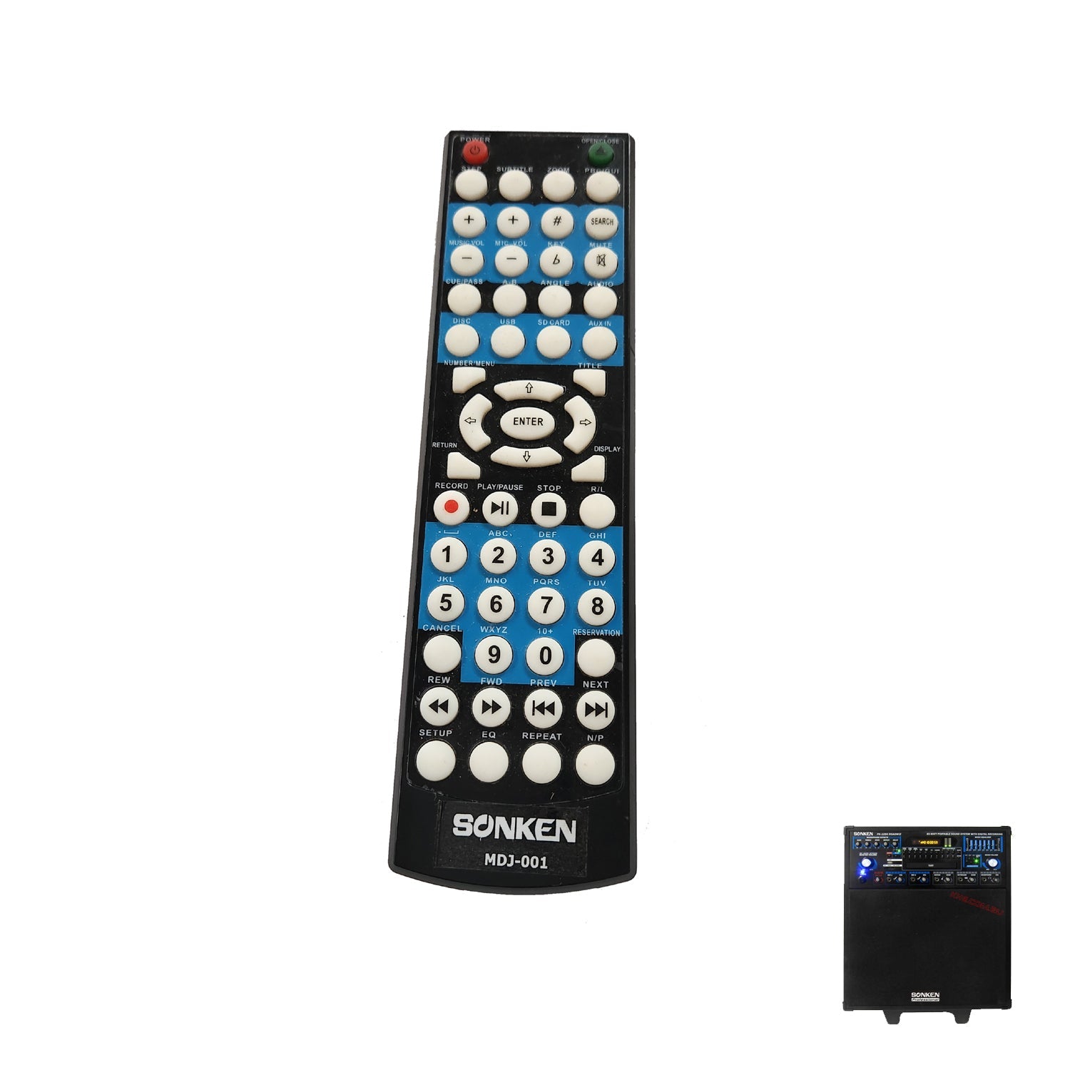 Remote Control for Sonken DJ Buster Portable Karaoke System (MDJ-001) - Karaoke Home Entertainment