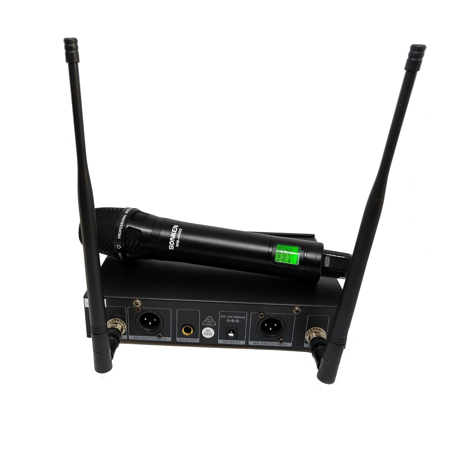 Sonken WM-4000D - PRO 200 Channel UHF Wireless Microphones (2) and Receiver Unit - Karaoke Home Entertainment