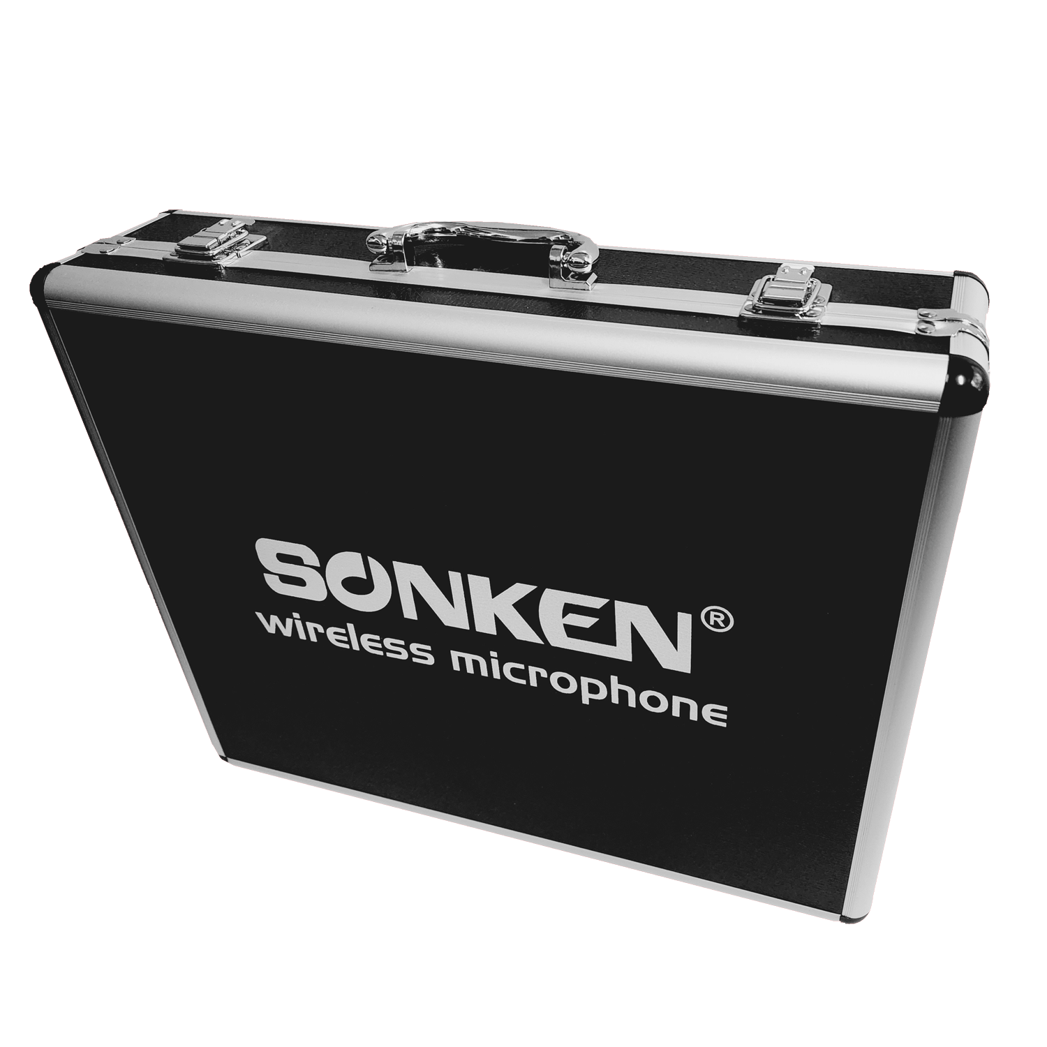 Sonken WM-4000D - PRO 200 Channel UHF Wireless Microphones (2) and Receiver Unit + Case - Karaoke Home Entertainment